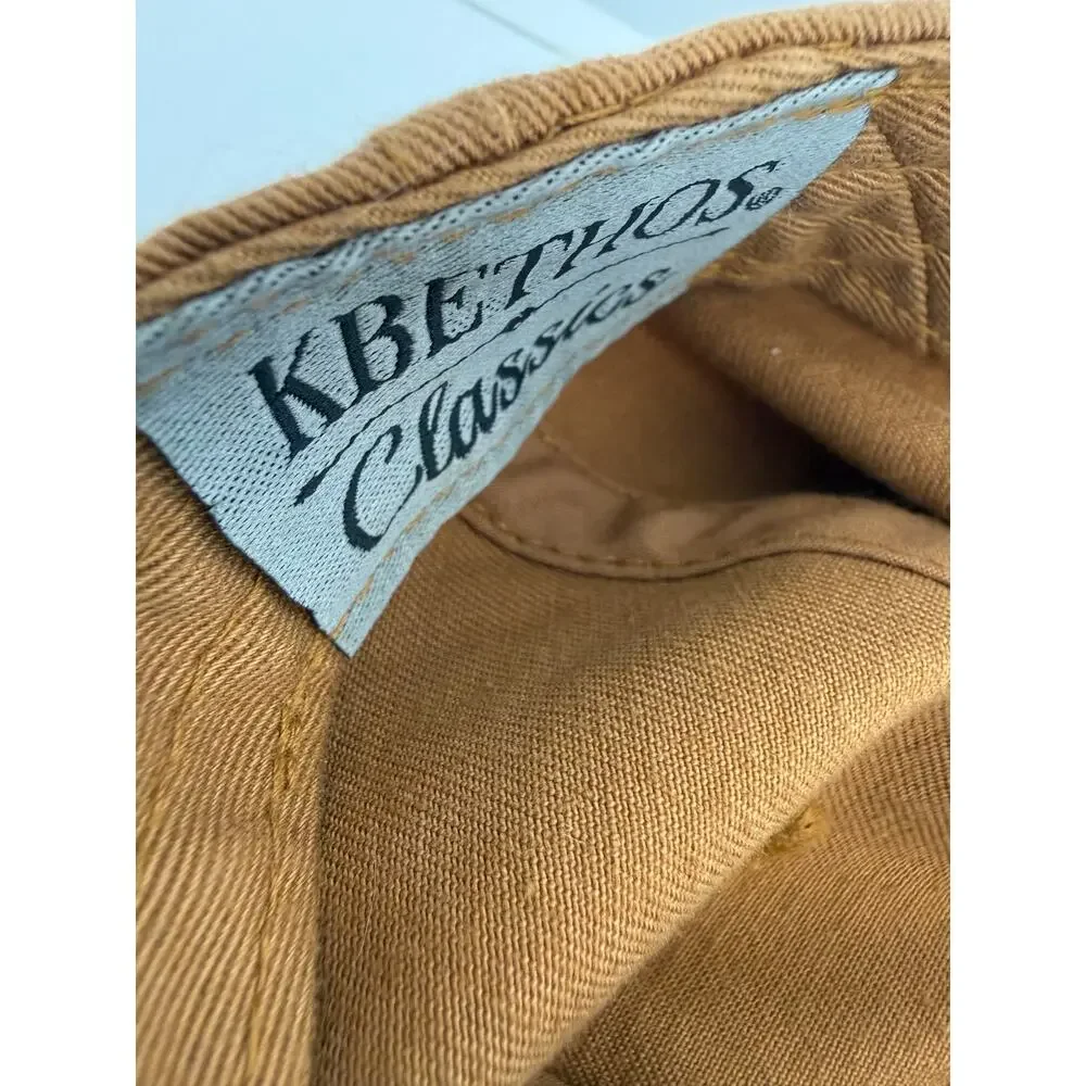 Kbethos Classic Womens Embroidered Red Rose Adjustable Y2K Tan Baseball Cap Hat